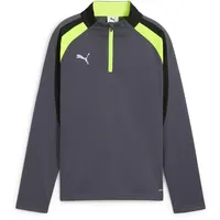 Puma Individualliga 1/4 Zip Top Jr T-Shirts, Galactic Gray-Yellow