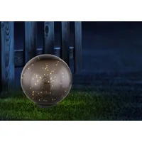 GLOBO LED Solar Stecklampe, Kugel rauch, Lichterkette, D 30