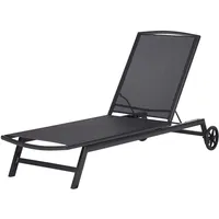 VCM ebuy24 Stara Sonnenliege Schwarz und Schwarz