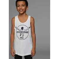 Chiemsee Tanktop "BASIC", Jungen, Gr. 128/134, weiß, Jersey, Obermaterial: