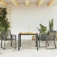 VidaXL Gartenstühle 2 Stk. Schwarz Poly Rattan