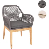 Mendler Gartenstuhl HWC-H56b, Sessel Outdoor Stuhl, wetterfest Seilgeflecht Rope