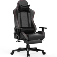GTPLAYER Gaming Stuhl mit Fußstützen Bluetooth Lautsprecher Ergonomischer Computerstuhl