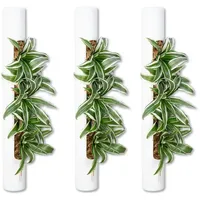 Flowerbox 3er-Set bigTube - weiß - 65x7,5 cm