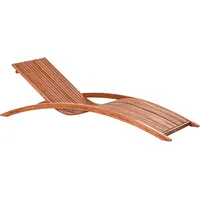 Beliani Gartenliege Braun 195x70x55