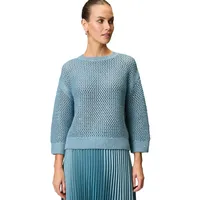 Zero Grobstrickpullover mit Glitzer 44, BlueSilver | 44