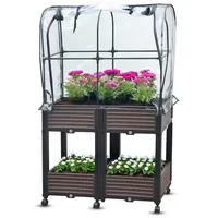 Gartenwelt Riegelsberger Hochbeet mit Frühbeet 2 Ebenen 82x41xH135 cm