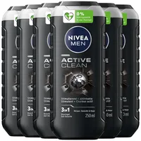 NIVEA Men Pflegedusche Active Clean Duschgel Aktivkohle natürlichen Ursprungs
