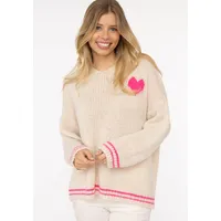 Zwilling Herz Hoodie Beige One Size