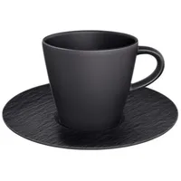 Villeroy & Boch Manufacture Rock Glow Kaffeetasse mit Untertasse