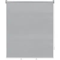 Woltu Außenrollo Senkrechtmarkise Balkonmarkise Outdoorrollo grau 100x240 cm