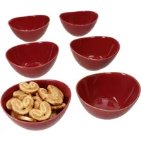 Mäser 6x Natural Müslischale 400ml Steingut 6 Personen Dessert-Schüssel