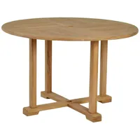 MiaMöbel Teak Esstisch 100cm - rund Massivholz Teak