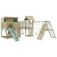 OUTDOORTOYS Spielturm Malin mit Trapezschaukel Mintgrün