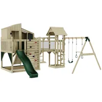 OUTDOORTOYS Spielturm Emma mit Trapezschaukel Dunkelgrün