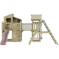 OUTDOORTOYS Spielturm Tammo mit Kinderschaukel Altrosa