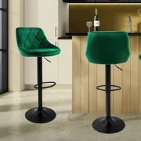 ML-Design Barhocker Grün, Metall, 37x106x47 cm, Esszimmer, Barmöbel, Barhocker
