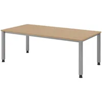 Bümö Schreibtisch Eiche Holzwerkstoff, Nachbildung,Eiche, Rechteckig, 200x74x100 cm, FSC