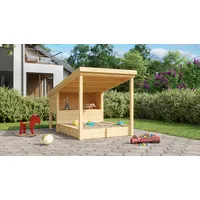 Weka Sandkasten Tabaluga Bully mit Überdachung beige