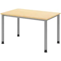 Bümö Schreibtisch Ahorn, Holzwerkstoff, Nachbildung,Ahorn, Rechteckig, 120x74x80 cm FSC