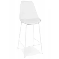 KADIMA DESIGN Hochstuhl Weiß, Kunststoff, 45x105x49 cm, Esszimmer, Barmöbel,