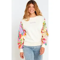 Rip Curl RipCurl Crew Wavy Print Sleeves lily (2279)
