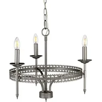 Elsteadlighting Kronleuchter Crown 3-flammig - Iron Gate - CROWN3