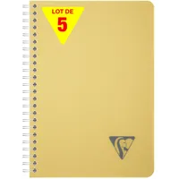 Clairefontaine 327502Cpack - Packung 5x Spiralbücher Hefte Linicolor Essence,