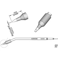 Jbc Lötspitze Serie C250, Rundform, C250432E/Ø 1.2 mm, Meißelform