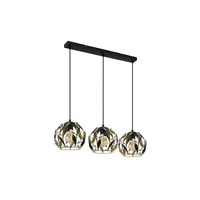 GLOBO MIKA 3-flg. 40 W 20 cm schwarz/gold