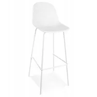 KADIMA DESIGN Barhocker Weiß, Kunststoff, 49x106x48 cm, Esszimmer, Barmöbel,