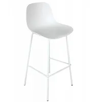 KADIMA DESIGN Barhocker Weiß, Kunststoff, 47x100x43 cm, Esszimmer, Barmöbel,