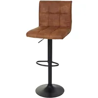 Mendler Barhocker HWC-B13, Barstuhl Tresenhocker, Wildlederimitat MVG-zertifiziert - vintage