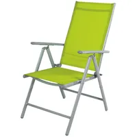 Mojawo 6 Stück Garten Klappstuhl Aluminium - Textilen Silbergrau/Lime