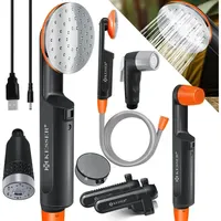 KESSER® Campingdusche mit Akku Tauchpumpe Handbrause 2x 2200mAh-Lithium-Akku, USB-Ladekabel