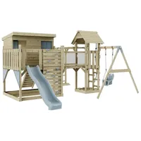 OUTDOORTOYS Spielturm Inga mit Babyschaukel Eisblau