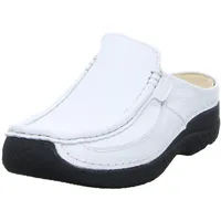 WOLKY Roll-Slide Clog, Printed leather, White 0620270-100 39 EU