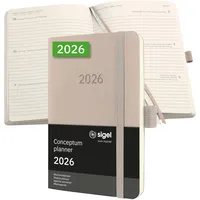 Sigel Taschenkalender Conceptum 2026 taupe