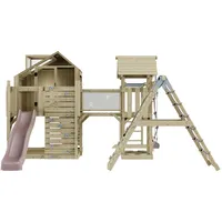 OUTDOORTOYS Spielturm Bo mit Kinderschaukel Altrosa