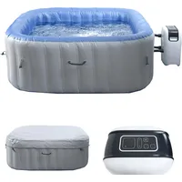 Mendler Whirlpool HWC-N97, 5 Personen, In-/Outdoor heizbar aufblasbar Pumpe