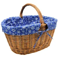MyBer Einkaufskorb Weidenkorb Flaschenkorb Geschenkkorb geflochten braun BTH 46/33/25-34cm