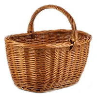 PM24 MyBer® Einkaufskorb Rattankorb Weidenkorb Flaschenkorb Geschenkkorb geflochten BTH