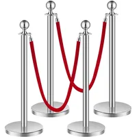 Vevor Absperrpfosten Absperrung (4 Stk.) zur Steuerung von Menschenmengen