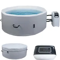 Mendler Whirlpool HWC-N97, 5 Personen, In-/Outdoor heizbar aufblasbar Pumpe