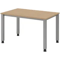 Bümö Schreibtisch Eiche Holzwerkstoff, Nachbildung,Eiche, Rechteckig, 120x74x80 cm, FSC