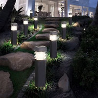 GLOBO LED Solarlampen, IP44, grau, H 38,5cm, 8er Set