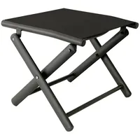 INDA-EXCLUSIV Garten Klapphocker Fußhocker Metall - Textilen Anthrazit -