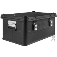 Trucky Aluminium Box mit Deckel Schwarz Alu Kiste Box