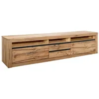 Massivmoebel24 Montreux TV-Lowboard 220x50x55 cm Natur/Massivholz