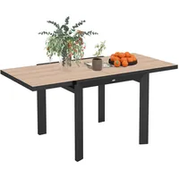 Outsunny Gartentisch Ausziehbarer Aluminium 80/160x80 cm Wetterfest Balkontisch rutschfest